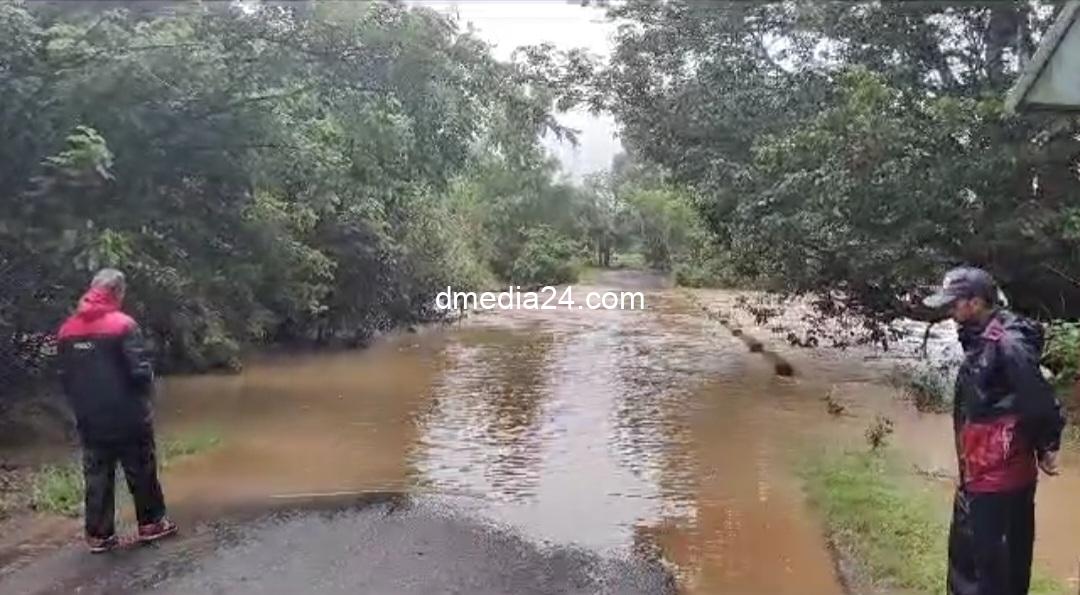 *दमदार पावसामुळे नाले, ओढे व नद्या तुडुंब भरून आहेत वाहत*